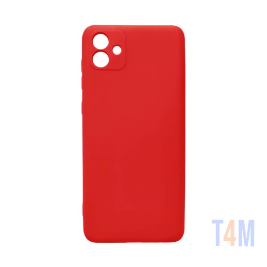 Capa de Silicone com Moldura de Câmera para Samsung Galaxy A04e Vermelho